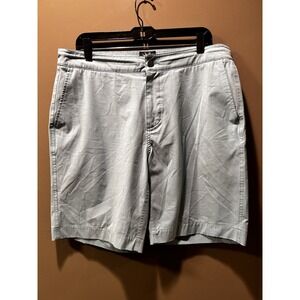 Faherty Mens All Day Shorts Drawstring 9" Inseam Teal Size 35 Beach Golf